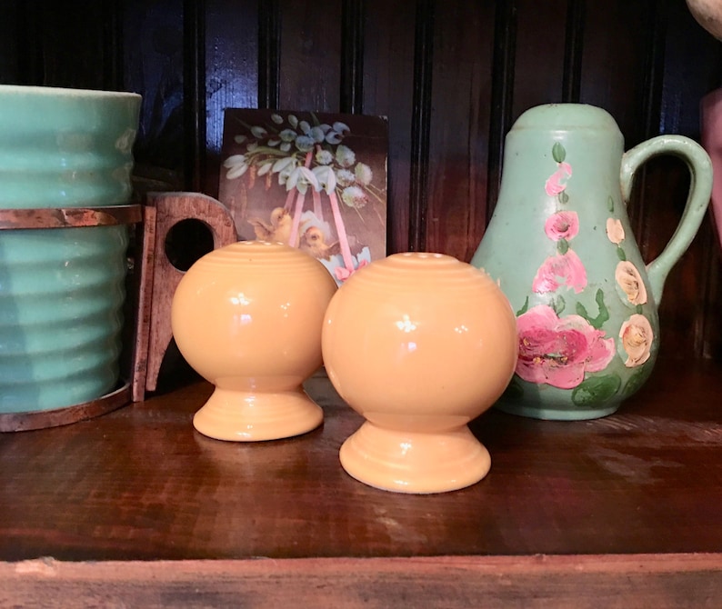 Vintage Yellow Fiesta Ware Salt and Pepper Shaker Set
