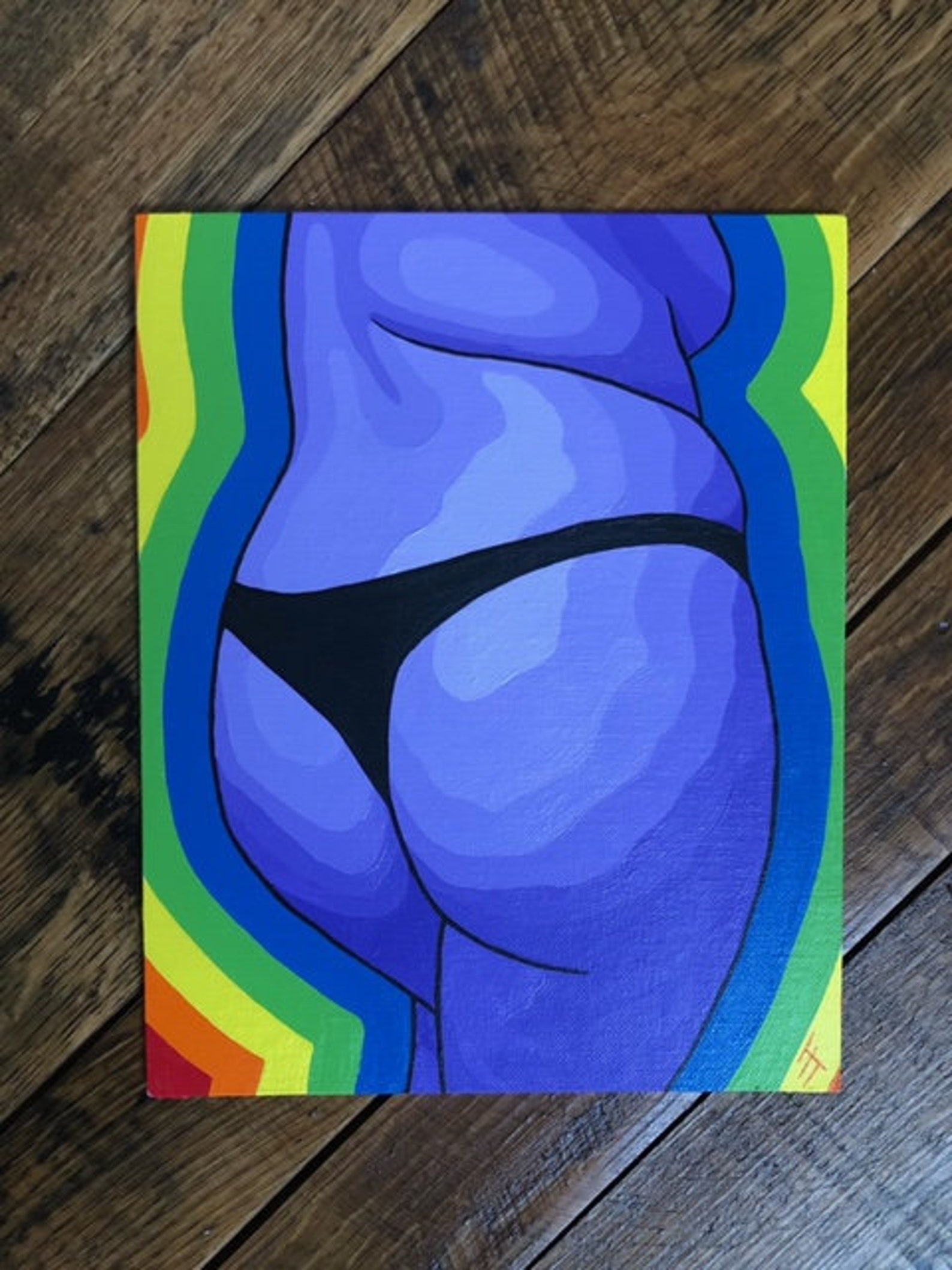 canvas painting of butt canvas painting of butt