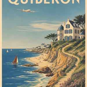 QUIBERON Bretagne Kunstdruck | Vintage Frankreich | Retro Wandbild Bild 4
