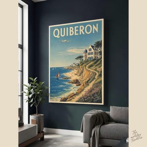 QUIBERON Bretagne Kunstdruck | Vintage Frankreich | Retro Wandbild Bild 5