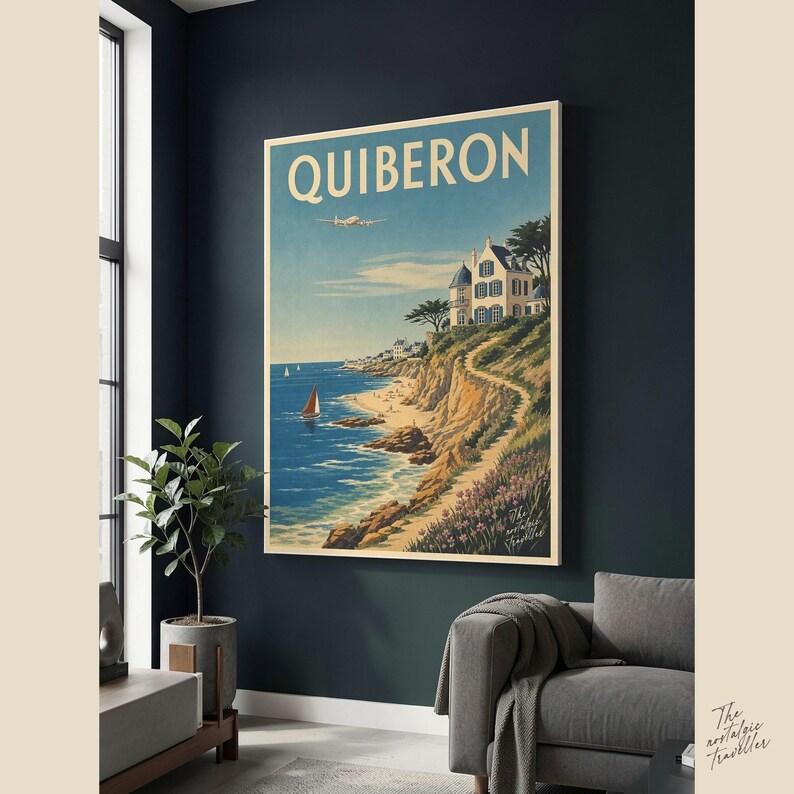 QUIBERON Bretagne Kunstdruck | Vintage Frankreich | Retro Wandbild Bild 5