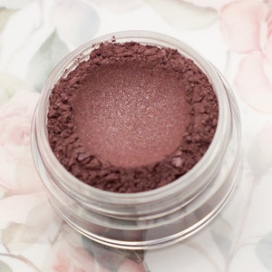 Frosty Burgundy Red Eyeshadow - &quot;Roseberry&quot; - Vegan Mineral Makeup