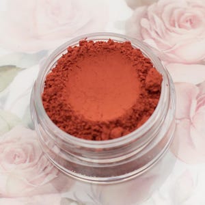 Matte Red Eyeshadow - &quot;Poppy&quot; - Warm Tomato Red Vegan Mineral Makeup