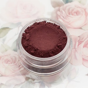 Matte Dark Burgundy Red Eyeshadow - &quot;Lifeblood&quot; - Vegan Mineral Makeup