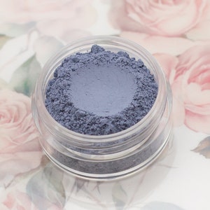 Matte Blue Grey Eyeshadow - &quot;Dusk&quot; - Medium Gray Blue Vegan Mineral Makeup