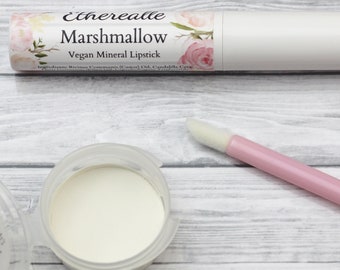 Vegan White Lipstick - "Marshmallow" all natural mineral makeup