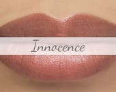 Vegan Lipstick Sample - quot Innocence quot sheer pink peach pearl natural mineral lipstick