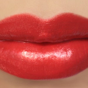 Orange Vegan Lipstick - &quot;Clementine&quot; bright red orange