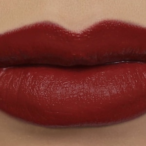Matte Lipstick - &quot;Deathcap&quot; red vegan lipstick - natural organic mineral makeup
