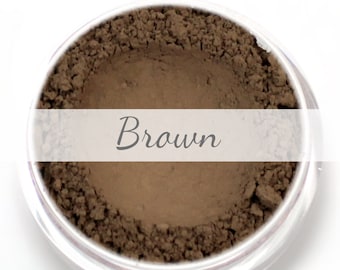 Brown Eyebrow Powder Sample - Vegan Mineral Eye Brow Powder Brunette Net Wt.4g Mineral Makeup Pigment