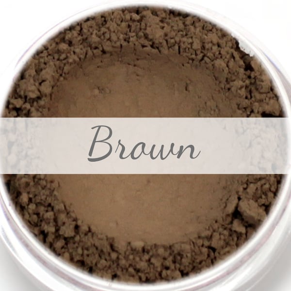 Brown Eyebrow Powder Sample - Vegan Mineral Eye Brow Powder Brunette Net Wt.4g Mineral Makeup Pigment