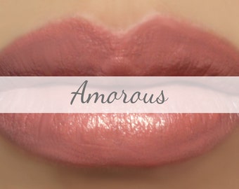 Vegan Lipstick Sample - "Amorous" peachy pink