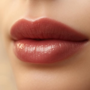 Rosebud - sheer red lipstick, vegan lipstick made with natural ingredients