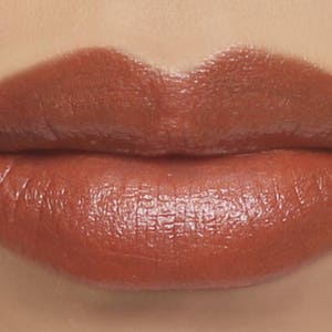 Vegan Lipstick Snapdragon pearly coral peach lipstick color natural lip tint, balm, lip colour mineral lipstick image 1