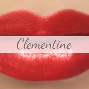Red Orange Lipstick Sample - &quot;Clementine&quot; bright natural lip color