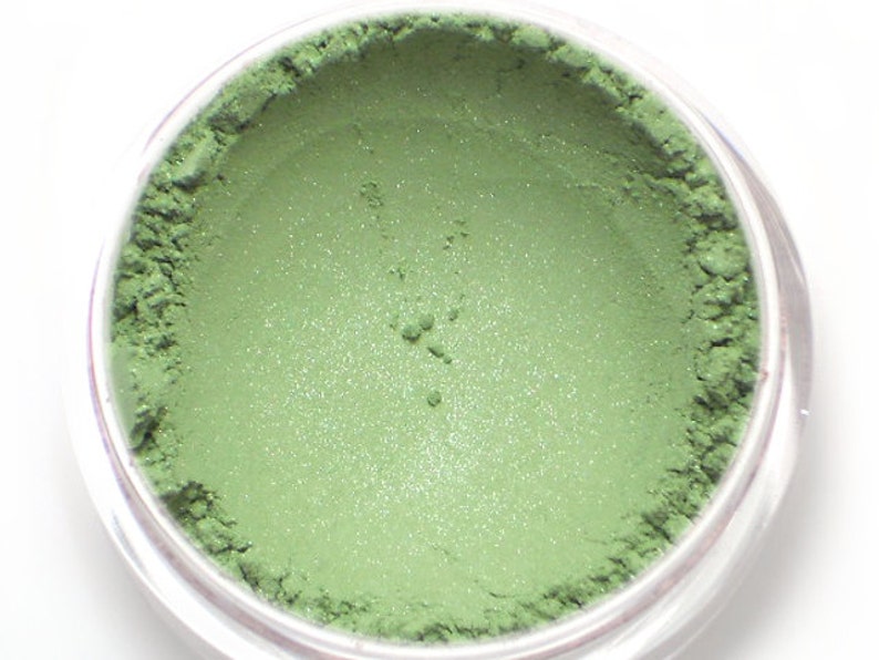 Green Shimmer Eyeshadow Pistachio Vegan Mineral Makeup image 1