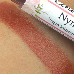 Rose Lipstick Nymph natural sheer burgundy mineral lip color vegan image 4