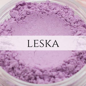 Eyeshadow Sample Leska lilac purple shimmer mineral makeup