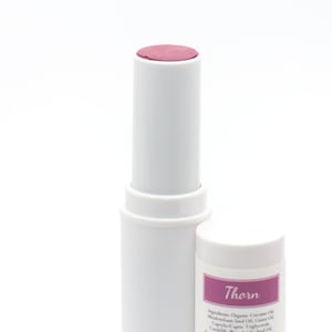 Cream Blush & Lip Color Stick - Thorn (medium mauve plum) | Natural, Vegan, 2-in-1 Makeup