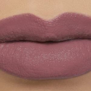 Matte Lipstick - &quot;Pebble&quot; gray mauve (greige) vegan natural mineral makeup with organic ingredients