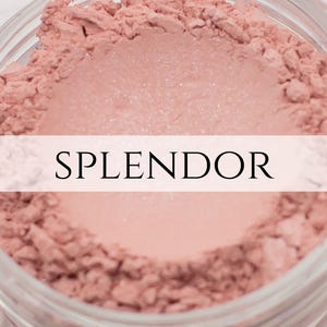 Eyeshadow Sample Splendor shimmery light candy pink all natural vegan mineral makeup