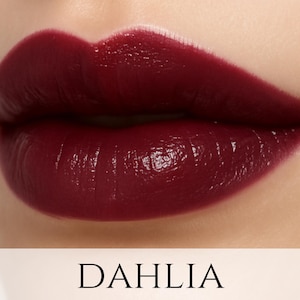 Vegan Lipstick Sample - &quot;Dahlia&quot; (dark burgundy red lipstick) mineral makeup