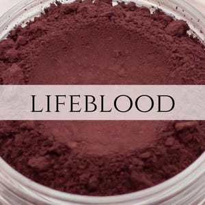 Matte Dark Burgundy Red Eyeshadow Sample Lifeblood Vegan Mineral Makeup
