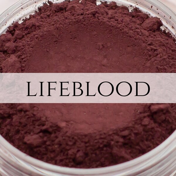 Matte Dark Burgundy Red Eyeshadow Sample Lifeblood Vegan Mineral Makeup