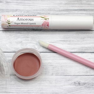 Amorous peach lipstick, vegan lipstick made from natural ingredients, cruelty free image 2