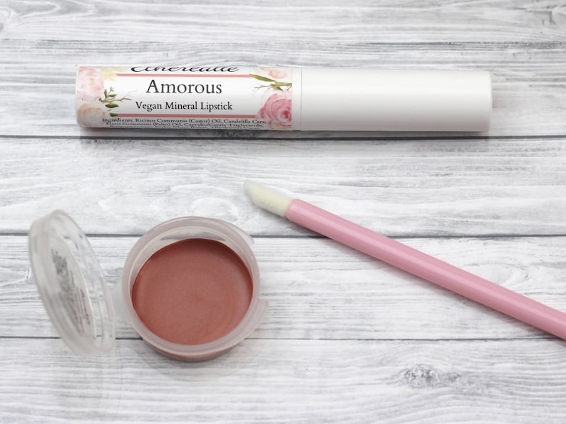 Amorous peach lipstick, vegan lipstick made from natural ingredients, cruelty free image 2