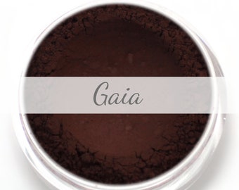 Muestra de sombra de ojos marrón oscuro mate - "Gaia" - Maquillaje mineral vegano
