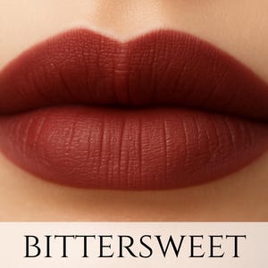 Vegan Matte Brown Lipstick Sample - &quot;Bittersweet&quot; dark red brown