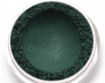 Dark Green Eyeshadow - "Puck" - satin hunter green - natural vegan mineral makeup