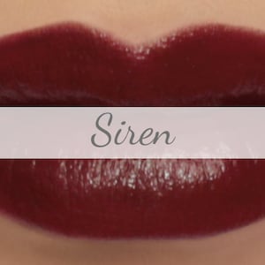 Vegan Lipstick Sample - &quot;Siren&quot; (deep oxblood red color) lip tint, balm, lip colour natural lipstick