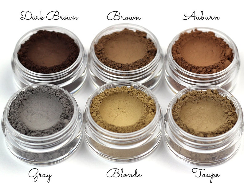 Taupe Eyebrow Powder Sample Vegan Mineral Eye Brow Powder Net Wt .4g Mineral Makeup Pigment image 3