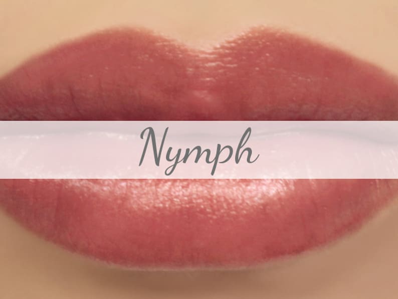 Rose Lipstick Nymph natural sheer burgundy mineral lip color vegan image 1