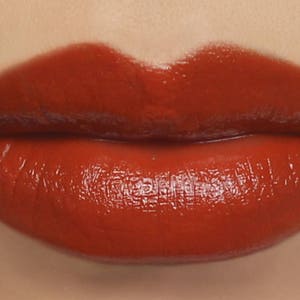 Vegan Lipstick - "Hibiscus" (bright red - orange mineral lipstick) natural lip tint