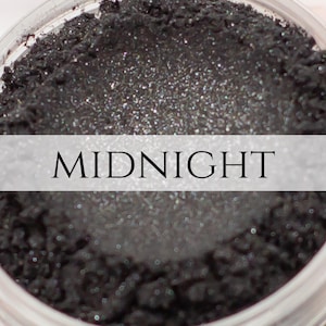 Eyeshadow Sample Midnight black with silver shimmer all natural vegan mineral makeup