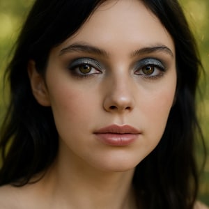 Black Shimmer Eyeshadow - &quot;Midnight&quot; - Vegan Mineral Makeup