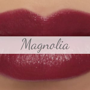 Sample Vegan Mineral Lipstick Magnolia dark raspberry pink color all natural makeup image 1