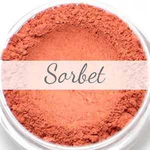 Mineral Blush Sample - &quot;Sorbet&quot; (fresh strawberry red blush, matte finish) - Vegan