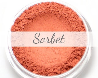 Mineral Blush Sample - "Sorbet" (fresh strawberry red blush, matte finish) - Vegan