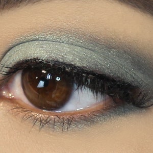 Greenish Gray with Green Shimmer Eyeshadow - "Elvish" - Vegan Mineral Makeup