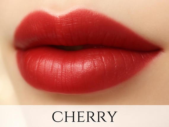 Cherry Red Vegan Lipstick Sample: Natural Lip Tint - Etsy
