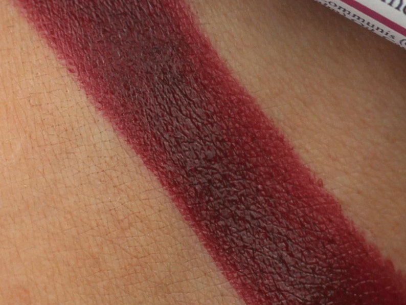 Vegan Lipstick Sample dahlia dark Burgundy Red Etsy