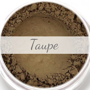 Taupe Eyebrow Powder Sample Vegan Mineral Eye Brow Powder Net Wt .4g Mineral Makeup Pigment image 1