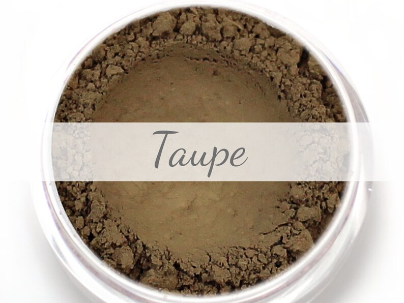 Taupe Eyebrow Powder Sample Vegan Mineral Eye Brow Powder Net Wt .4g Mineral Makeup Pigment image 1