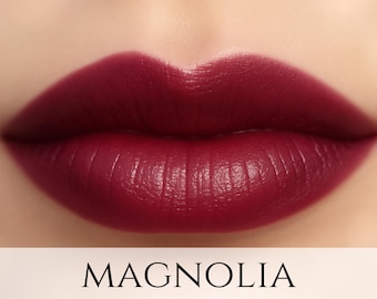 Sample Vegan Mineral Lipstick - "Magnolia" (dark raspberry pink color) all natural makeup