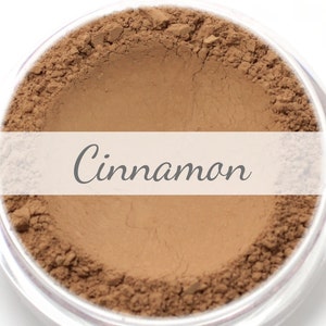 Vegan Mineral Powder Foundation Sample: &quot;Cinnamon&quot; - Medium Dark, Pink Undertone
