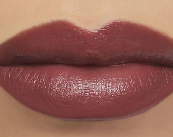 Serenade - light burgundy lipstick, vegan lipstick made with all natural ingredients, cruelty free